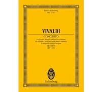 Partitions classique EULENBURG VIVALDI ANTONIO - CONCERTO D MAJOR OP 35/19 RV 212A / PV 165 - VIOLIN, STRINGS AND BASSO CONTINUO Violon G