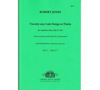 Partitions classique GREEN MAN PRESS JONES R. - TWENTY-ONE LUTE SONGS OR DUETS - SOPRANO, BASS, LUTE AND VIOL Voix solo et instruments
