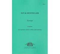 Partitions classique GREEN MAN PRESS PIGNOLET DE MONTECLAIR M. - CANTATE EUROPE - SOPRANO ET INSTRUMENTS Voix solo et instruments