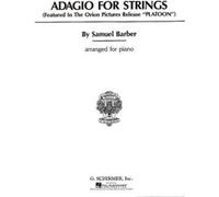 Partitions classique HAL LEONARD BARBER SAMUEL - ADAGIO POUR CORDES - PIANO Piano G