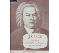 Partitions classique HEINRICHSHOFEN BACH J. S. - DREI SONATEN - FLUTE A BEC ALTO ET BC Flûte à bec