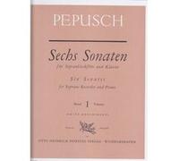 Partitions classique HEINRICHSHOFEN PEPUSCH J. C. - SECHS SONATEN FUR SOPRANBLOCKFLOTE UND KLAVIER VOL. 1 Autres cordes pincées