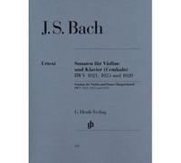 Partitions classique HENLE VERLAG BACH J.S. - THREE SONATAS FOR VIOLIN AND PIANO (HARPSICHORD) BWV 1020, 1021,1023 Violon G