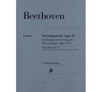 Partitions classique HENLE VERLAG BEETHOVEN L.V. - STRING QUARTETS OP. 18,1-6 AND STRING QUARTET-VERSION OF THE PIANO SONATA, OP. 14,1 Ensemble à cordes