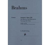 Partitions classique HENLE VERLAG BRAHMS J. - SONATAS FOR PIANO AND CLARINET (OR VIOLA) OP. 120, 1 AND 2 (VERSION FOR VIOLA) Alto