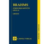Partitions classique HENLE VERLAG BRAHMS J. - STRING QUARTETS IN C MINOR AND A MINOR OP. 51 Format poche