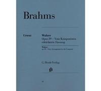 Partitions classique HENLE VERLAG BRAHMS J. - WALTZES OP. 39, EASY ARRANGEMENT BY THE COMPOSER Piano