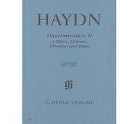 Partitions classique HENLE VERLAG HAYDN J. - DIVERTIMENTO D MAJOR HOB. II:8 FOR 2 FLUTES, 2 HORNS, 2 VIOLINS AND BASSO CONTINUO Musique de chambre G