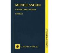 Partitions classique HENLE VERLAG MENDELSSOHN B F. - SONGS WITHOUT WORDS Piano