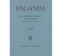 Partitions classique HENLE VERLAG PAGANINI N. - 60 VARIATIONS ON BARUCABA FOR VIOLIN AND GUITAR OP. 14 - VIOLON, GUITARE Musique de chambre