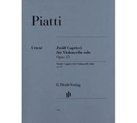 Partitions classique HENLE VERLAG PIATTI A. - 12 CAPRICCI OP. 25 FOR VIOLONCELLO SOLO Violoncelle G