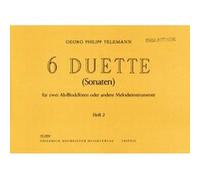 Partitions classique HOFMEISTER TELEMANN G. PH. - 6 DUETTE (SONATEN 4-6) - FLUTES A BEC Flûte à bec G