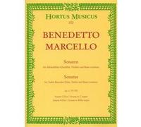 Partitions classique Hortus Musicus MARCELLO B. - SECHS SONATEN, HEFT 3 OP. 2 - FLUTE A BEC, BASSE CONTINUE Flûte à bec