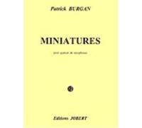 Partitions classique JOBERT BURGAN PATRICK - MINIATURES - 4 SAXOPHONES Saxophone G