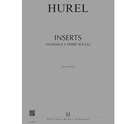 Partitions classique JOBERT HUREL PHILIPPE - INSERTS HOMMAGE A PIERRE BOULEZ - VIOLONCELLE Violoncelle