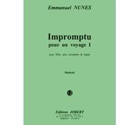 Partitions classique JOBERT NUNES EMMANUEL - IMPROMPTU POUR UN VOYAGE I - FLUTE, ALTO, TROMPETTE, HARPE Musique de chambre G