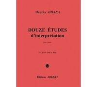 Partitions classique JOBERT OHANA MAURICE - ETUDES D'INTERPRETATION (12) VOL.2 - PIANO Piano G
