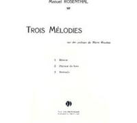 Partitions classique JOBERT ROSENTHAL MANUEL - MELODIES (3) - MEZZO OU TENOR ET PIANO Choeur et ensemble vocal G