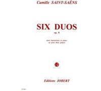 Partitions classique JOBERT SAINT-SAENS C. - DUOS OP.8 (6) - 2 PIANOS OU HARMONIUM, PIANO Piano