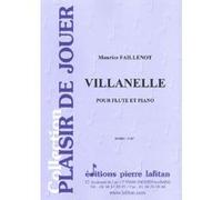 Partitions classique LAFITAN FAILLENOT M. - VILLANELLE - FLUTE ET PIANO Flûte traversière