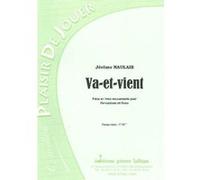 Partitions classique LAFITAN NAULAIS JEROME - VA-ET-VIENT - PERCUSSIONS ET PIANO Percussion
