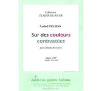 Partitions classique LAFITAN TELMAN ANDRE - SUR DES COULEURS CONTRASTEES - CLARINETTE ET PIANO Clarinette G