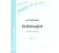 Partitions classique LAFITAN TEMPREMENT JEAN - ELEGIAQUE - SAXOPHONE ALTO ET PIANO Saxophone
