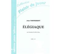 Partitions classique LAFITAN TEMPREMENT JEAN - ELEGIAQUE - SAXOPHONE ALTO ET PIANO Saxophone