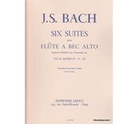Partitions classique LEDUC BACH J.S. SIX SUITES POUR FLûTE à BEC ALTO VOL 2 SUITE IV. V. VI Flûte à bec G