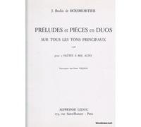 Partitions classique LEDUC BOISMORTIER J.(BODIN DE) - PRELUDES ET PIECES EN DUO SUR TOUS LES TONS PRINCIPAUX - 2 FLUTES A BEC A Flûte à bec