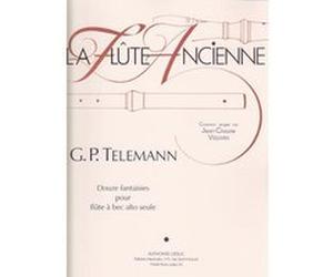 Partitions classique LEDUC TELEMANN G. PH. - 12 FANTAISIES - FLUTE A BEC ALTO SEULE Flûte à bec
