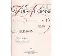 Partitions classique LEDUC TELEMANN G. PH. - 12 FANTAISIES - FLUTE A BEC ALTO SEULE Flûte à bec G