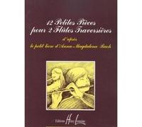 Partitions classique LEMOINE BACH J.S. - PETITES PIECES DU PETIT LIVRE D'A.M. BACH (12) - 2 FLUTES Flûte traversière