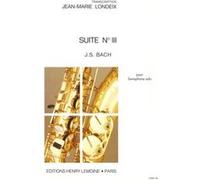 Partitions classique LEMOINE BACH J.S. - SUITE N°3 - SAXOPHONE SOLO Saxophone G