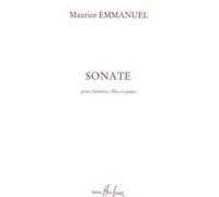 Partitions classique LEMOINE EMMANUEL MAURICE - SONATE - FLUTE, CLARINETTE, PIANO Musique de chambre