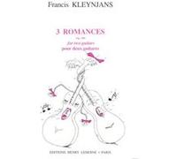 Partitions classique LEMOINE KLEYNJANS F. - ROMANCES (3) - 2 GUITARES Guitare