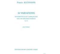 Partitions classique LEMOINE KLEYNJANS F. - VARIATIONS SENTIMENTALES ET CAPRICIEUSES OP.66 - GUITARE Guitare