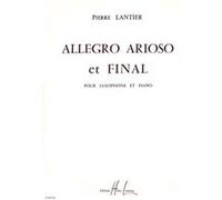 Partitions classique LEMOINE LANTIER PIERRE - ALLEGRO, ARIOSO ET FINAL - SAXOPHONE, PIANO Saxophone G