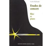 Partitions classique LEMOINE MCDOWALL CECILIA - ETUDES DE CONCERT (3) - FLUTE, PIANO Flûte traversière