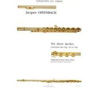 Partitions classique LEMOINE OFFENBACH J. - DUOS FACILES (6) EXTRAIT DES DUOS OP.49 ET 50 - 2 FLUTES Flûte traversière G