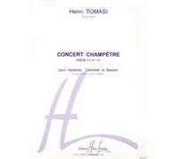 Partitions classique LEMOINE TOMASI HENRI - CONCERT CHAMPETRE - HAUTBOIS, CLARINETTE, BASSON Musique de chambre