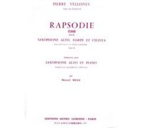 Partitions classique LEMOINE VELLONES PIERRE - RHAPSODIE OP.92 - SAXOPHONE MIB, PIANO Saxophone G