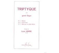 Partitions classique LEMOINE VIERNE LOUIS - TRIPTYQUE OP.58 - ORGUE Orgue