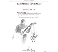 Partitions classique LEMOINE VIVALDI ANTONIO - ANDANTE DU CONCERTO EN SOL MAJ. - 5 GUITARES Guitare