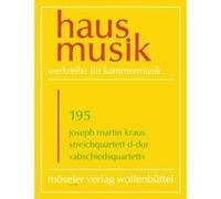 Partitions classique MOSELER KRAUS J.M. - STRING QUARTET D MAJOR OP.1,4 - STRING QUARTET Ensemble à cordes