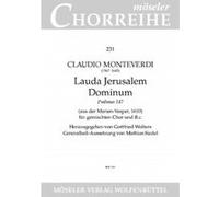 Partitions classique MOSELER MONTEVERDI C. - LAUDA JERUSALEM DOMINUM - MIXED CHOIR AND BASSO CONTINUO Choeur et ensemble vocal G