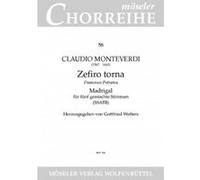 Partitions classique MOSELER MONTEVERDI C. - ZEFIRO TORNA - MIXED CHOIR (SSATB) Choeur et ensemble vocal G