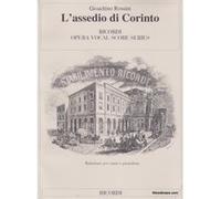 Partitions classique RICORDI ROSSINI G. - ASSEDIO DI CORINTO - CHANT ET PIANO Voix solo, piano