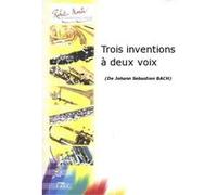 Partitions classique ROBERT MARTIN BACH J.S. - TROIS INVENTIONS DEUX VOIX Saxophone G