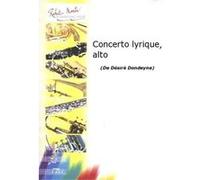 Partitions classique ROBERT MARTIN DONDEYNE D. - CONCERTO LYRIQUE, ALTO Saxophone